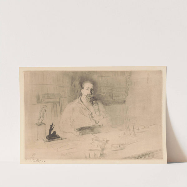Portrait of Anatole France behind his desk (1900) by Edgar Chahine
