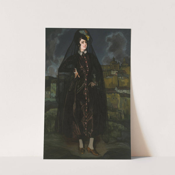 Portrait of Anita Ramírez in Black by Ignacio Zuloaga