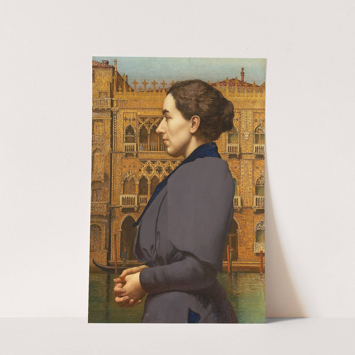 Portrait of Anna Cossmann before Ca d’Oro in Venice (1894) by Carl Freiherr von Pidoll zu Quintenbach
