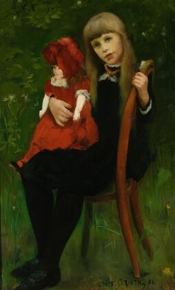 Portrait of Anna Schaumburg with a doll