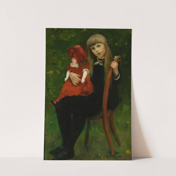 Portrait of Anna Schaumburg with a doll (1886) by Lovis Corinth