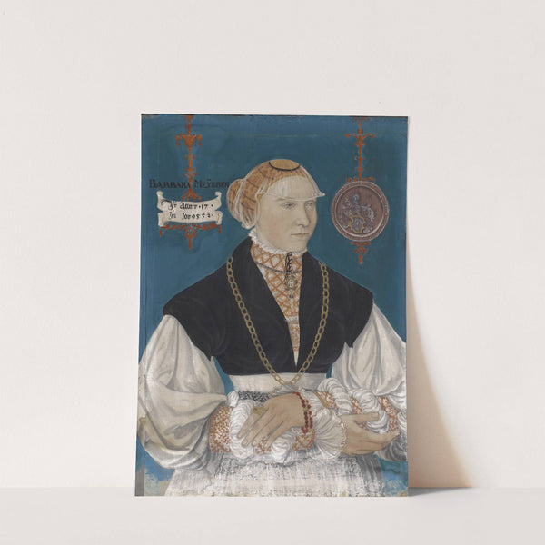 Portrait of Barbara Meyer zum Pfeil, Wife of Hans Rispach by Hans Hug Kluber