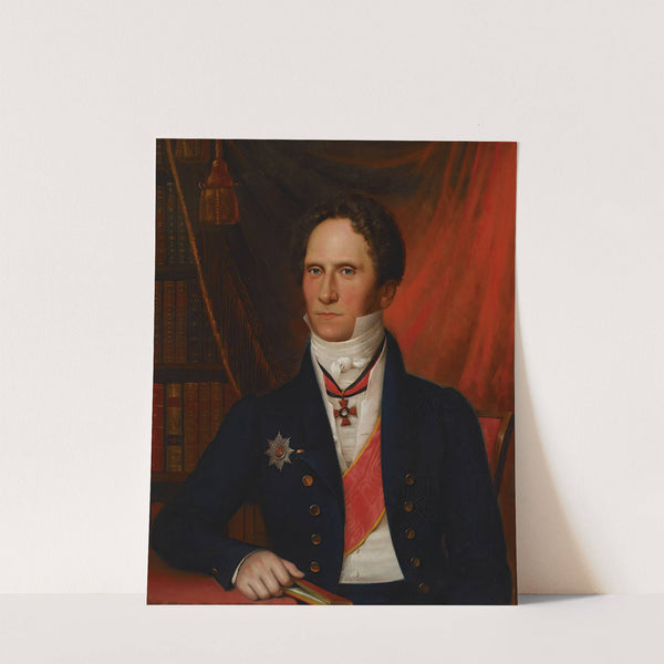 Portrait Of Baron Carl Johan Walleen by Johan Erik Lindh