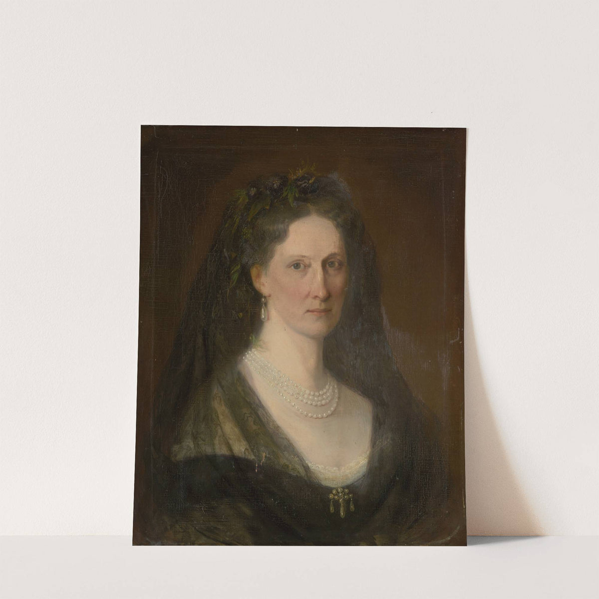 Portrait Of Baroness Hedviga Mednyánszká by Carl Martin Ebersberg