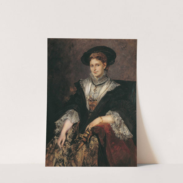 Portrait Of Bertha Von Piloty by Hans Makart