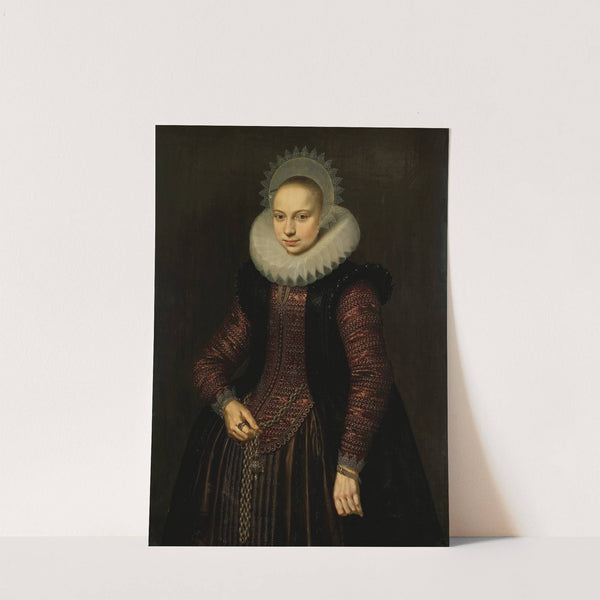 Portrait of Brechtje Overrijn van Schoterbosch (1614) by Cornelis van der Voort