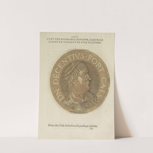 Portrait of Caesar Decentius (1557-1559) by Hubert Goltzius