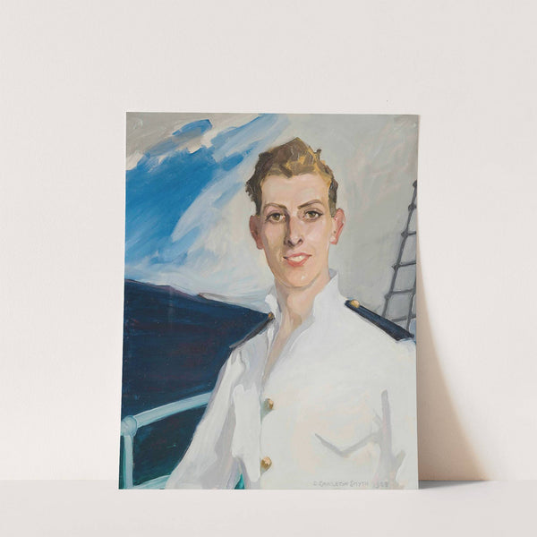 Portrait of Captain Robert H.H. Harris, on board the Empire Mace by Dorothy Carleton Smyth