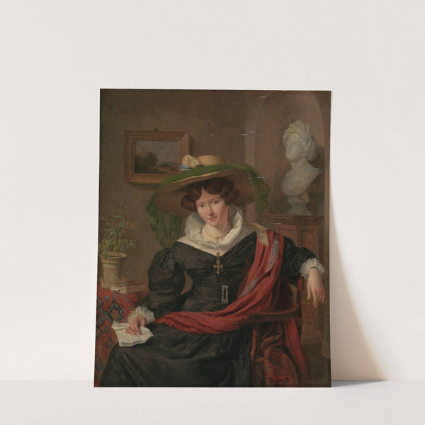 Portrait of Carolina Frederica Kerst, Wife of Louis Royer by Charles van Beveren