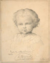 Portrait of Cécile, daughter of the artist, at 3 years old (1860)