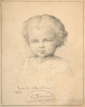 Portrait of Cécile, daughter of the artist, at 3 years old (1860)