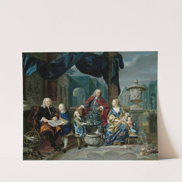 Portrait of David van Mollem with his Family by Nicolaas Verkolje