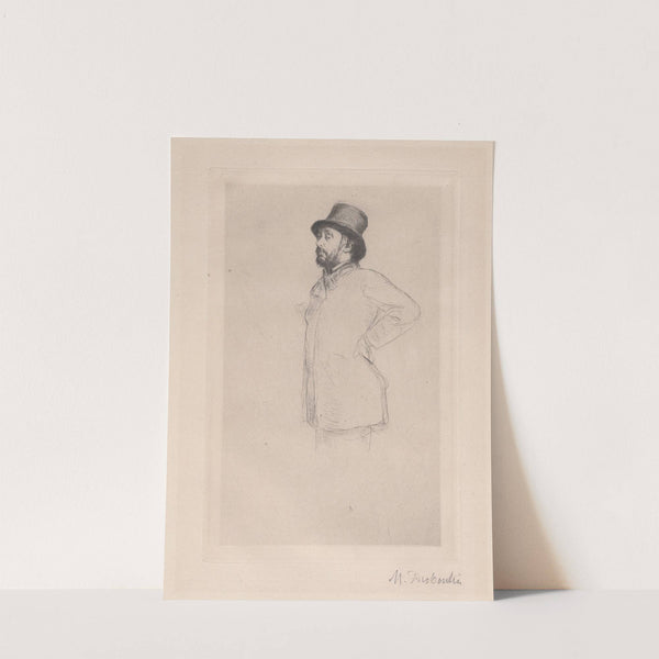 Portrait of Edgar Degas, wearing a hat (1876) by Marcellin-Gilbert Desboutin