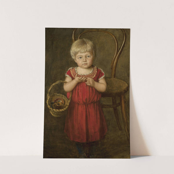 Portrait of Ela with a basket (1883) by Hans Thoma