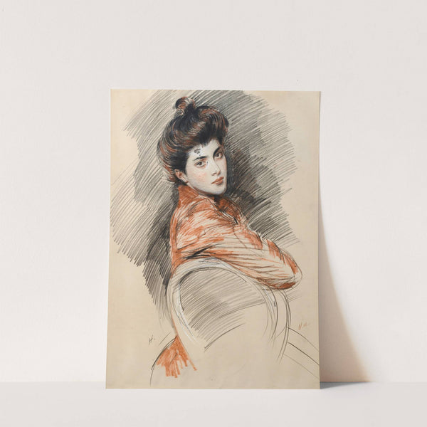 Portrait Of Elisabeth Van Biema by Paul César Helleu