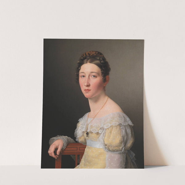 Portrait of Emilie Henriette Massmann, Betrothed of Frederik Wilhelm Caspar von Benzon (1820) by Christoffer Wilhelm Eckersberg