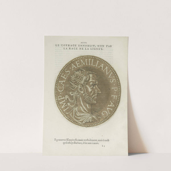 Portrait of Emperor Aemilianus (1557-1559) by Hubert Goltzius