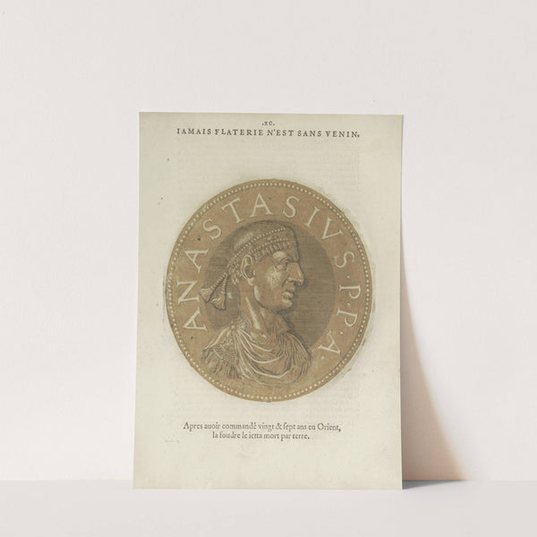 Portrait of Emperor Anastasius I (1557-1559) by Hubert Goltzius