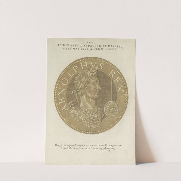 Portrait of Emperor Arnulf van Karinthië (1557-1559) by Hubert Goltzius