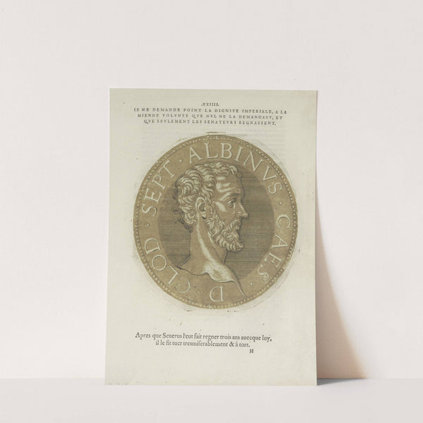 Portrait of Emperor Clodius Albinus (1557-1559) by Hubert Goltzius