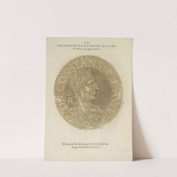 Portrait of Emperor Constans I (1557-1559) by Hubert Goltzius