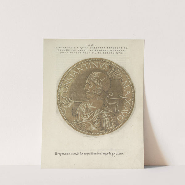 Portrait of Emperor Constantijn de Grote (1557-1559) by Hubert Goltzius