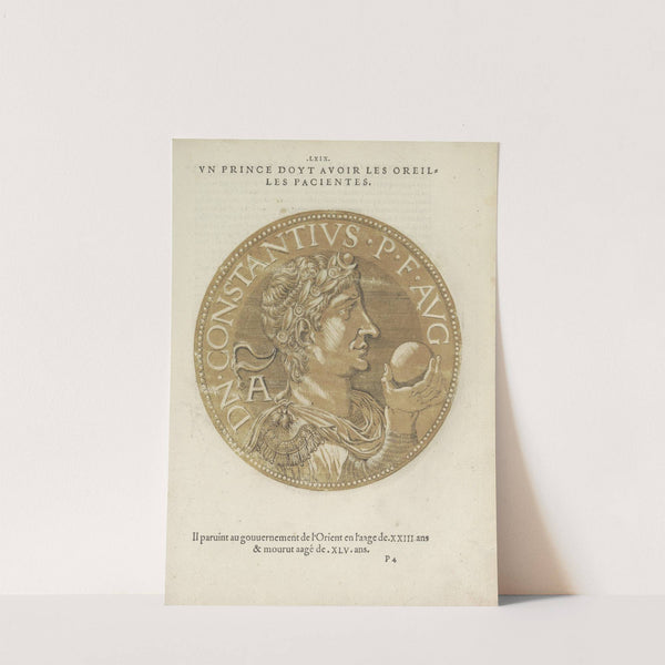 Portrait of Emperor Constantius II (1557-1559) by Hubert Goltzius