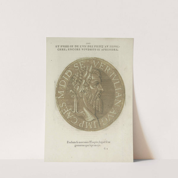 Portrait of Emperor Didius Julianus (1557-1559) by Hubert Goltzius