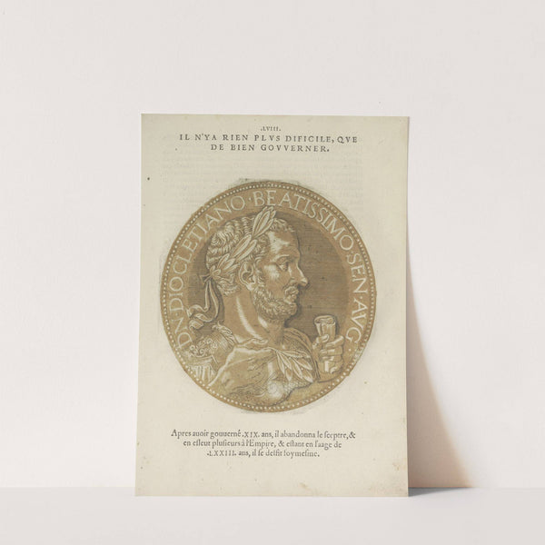 Portrait of Emperor Diocletianus (1557-1559) by Hubert Goltzius