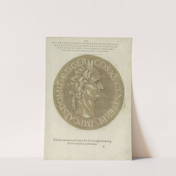 Portrait of Emperor Domitianus (1557-1559) by Hubert Goltzius