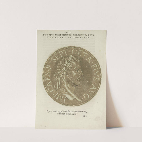 Portrait of Emperor Geta (1557-1559) by Hubert Goltzius