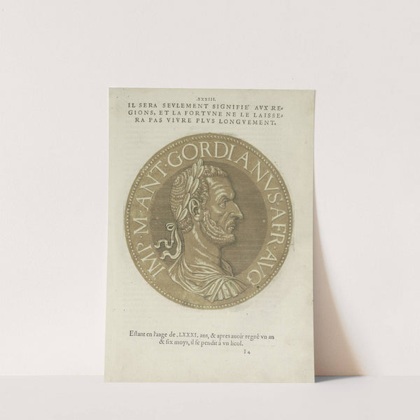 Portrait of Emperor Gordianus I (1557-1559) by Hubert Goltzius