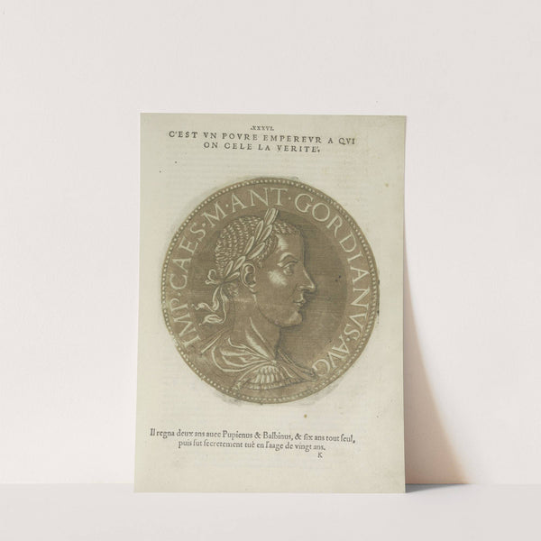 Portrait of Emperor Gordianus III (1557-1559) by Hubert Goltzius