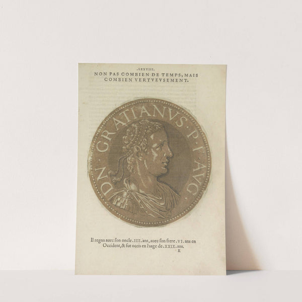 Portrait of Emperor Gratianus (1557-1559) by Hubert Goltzius