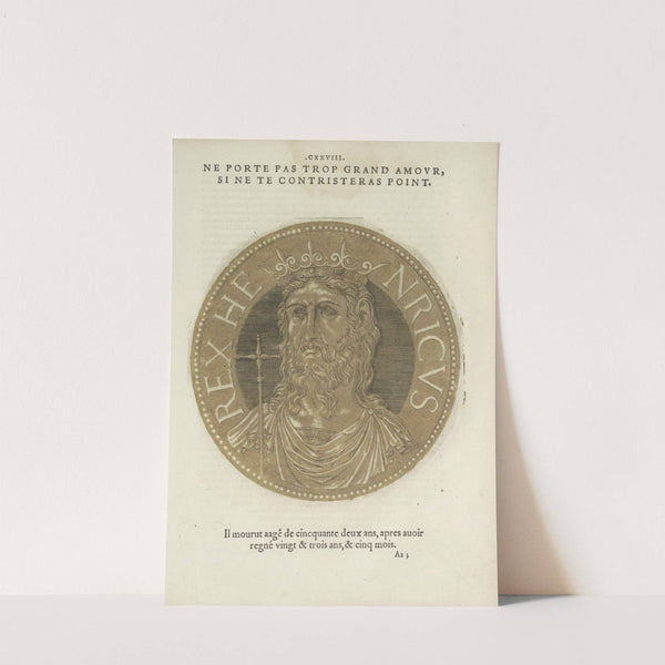 Portrait of Emperor Hendrik II de Heilige (1557-1559) by Hubert Goltzius