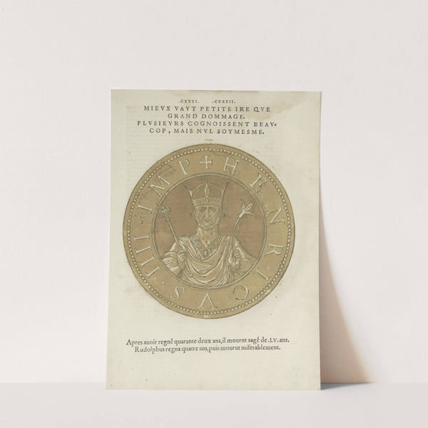 Portrait of Emperor Hendrik IV (1557-1559) by Hubert Goltzius