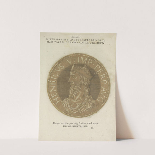 Portrait of Emperor Hendrik V (1557-1559) by Hubert Goltzius