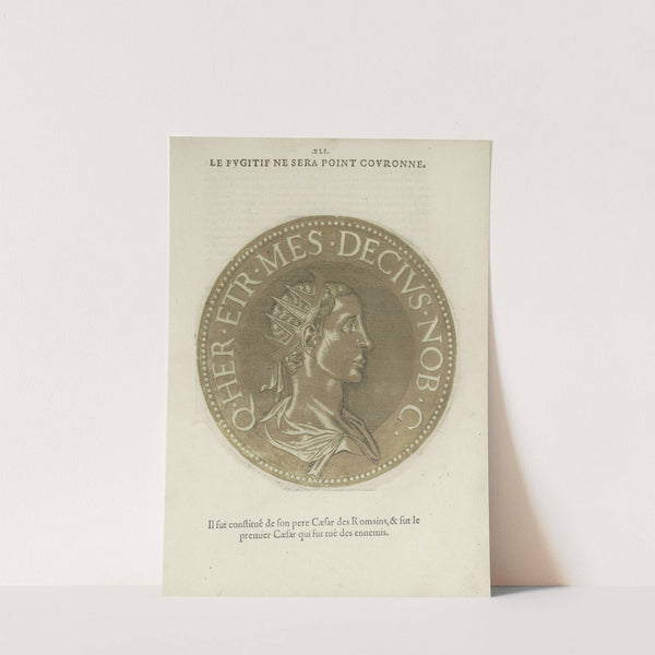 Portrait of Emperor Herennius Etruscus (1557-1559) by Hubert Goltzius