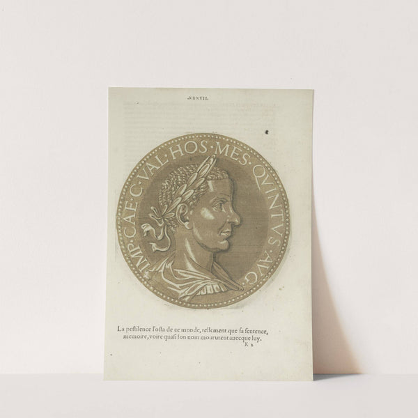 Portrait of Emperor Hostilianus (1557-1559) by Hubert Goltzius