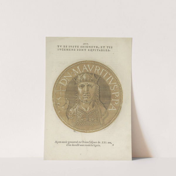 Portrait of Emperor Mauricius (1557-1559) by Hubert Goltzius