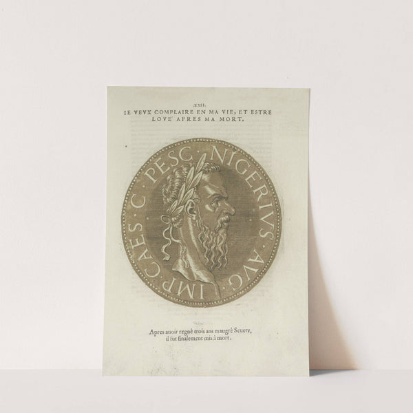 Portrait of Emperor Pescennius Niger (1557-1559) by Hubert Goltzius