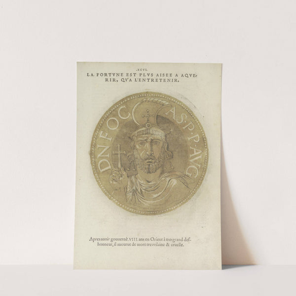 Portrait of Emperor Phocas (1557-1559) by Hubert Goltzius