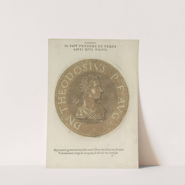 Portrait of Emperor Theodosius II (1557-1559) by Hubert Goltzius