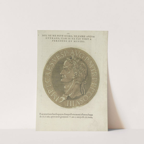 Portrait of Emperor Titus (1557-1559) by Hubert Goltzius