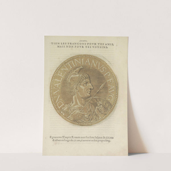 Portrait of Emperor Valentinianus I (1557-1559) by Hubert Goltzius