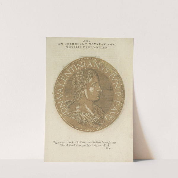 Portrait of Emperor Valentinianus II (1557-1559) by Hubert Goltzius