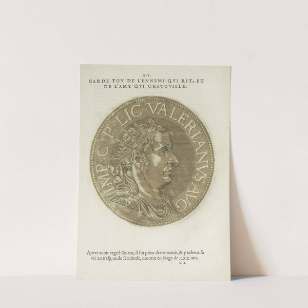 Portrait of Emperor Valerianus I (1557-1559) by Hubert Goltzius