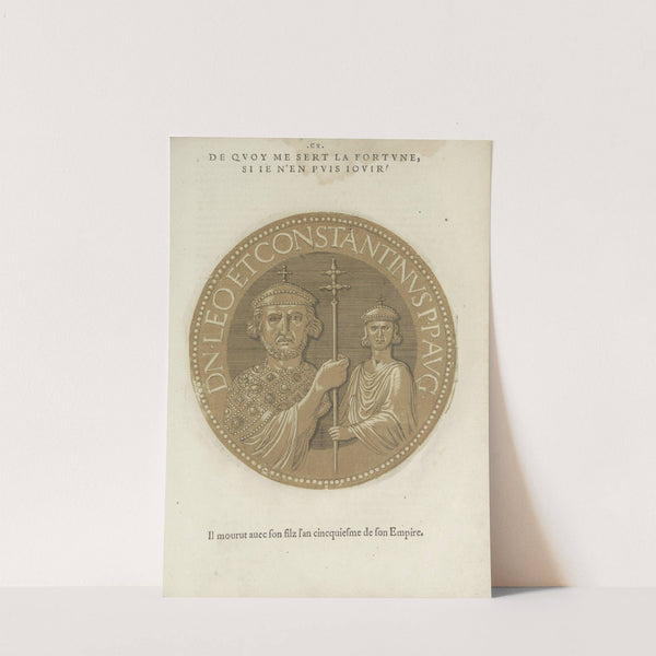 Portrait of Emperors Leo IV and his son Constantine VI (1557-1559) by Hubert Goltzius