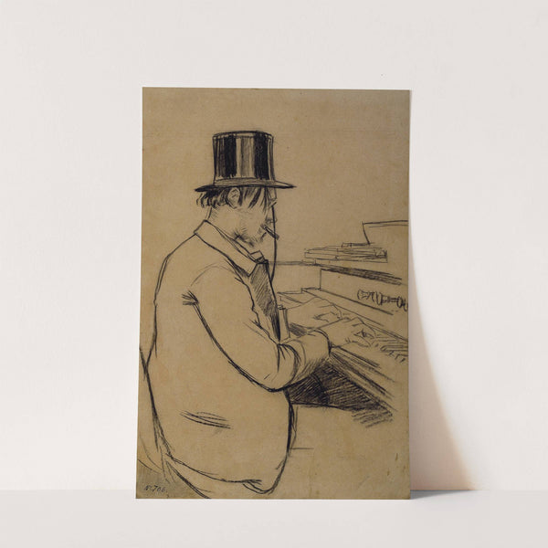 Portrait of Erik Satie Playing the Harmonium by Santiago Rusiñol