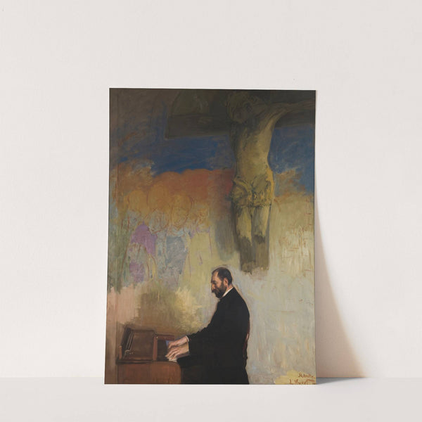 Portrait of Feliks Jasieński at the Organ by Leon Wyczółkowski